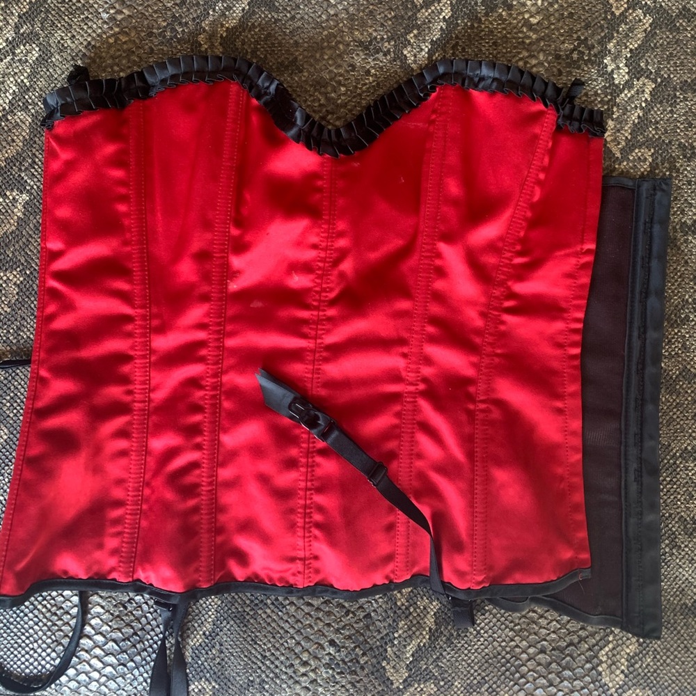 Shirley of Hollywood red corsets super hot